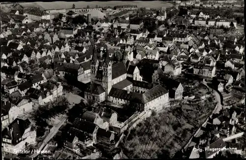 Ak Fritzlar in Hessen, Fliegeraufnahme