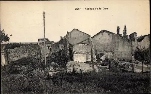 Ak Leyr Meurthe et Moselle, Avenue de la Gare