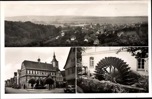 Ak Steinheim an der Murr, Panorama vom Ort, Wassermühle, Straßenpartie