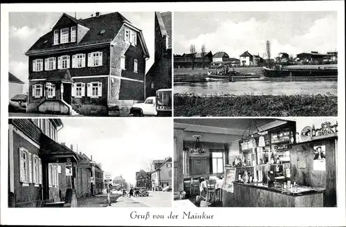 Ak Mainkur Fechenheim Frankfurt am Main, Gasthof zur Mainkur, Außenansicht