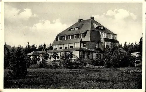 Ak Zinnwald Georgenfeld Altenberg im Erzgebirge, Hotel Lugsteinhof, Besitzer J. Kadletz