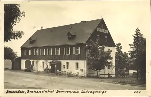 Ak Zinnwald Georgenfeld Altenberg im Erzgebirge, Gaststätte "Grenzsteinhof"