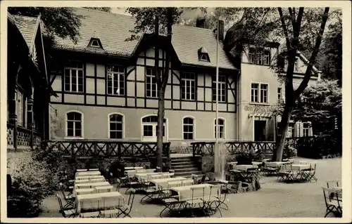 Ak Dresden Pillnitz, Gartenterrasse der Meixmühle, Inh. Max Chwoika