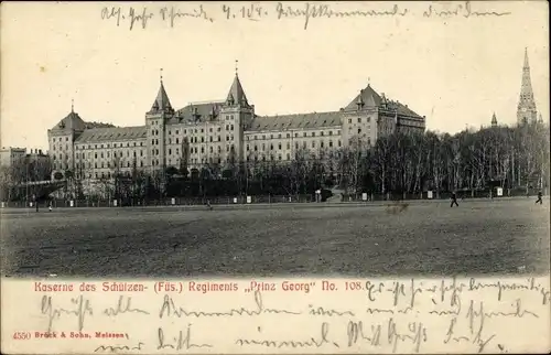 Ak Dresden Neustadt, Kaserne des Schützen- (Füs.) Regiments "Prinz Georg" Nr. 108