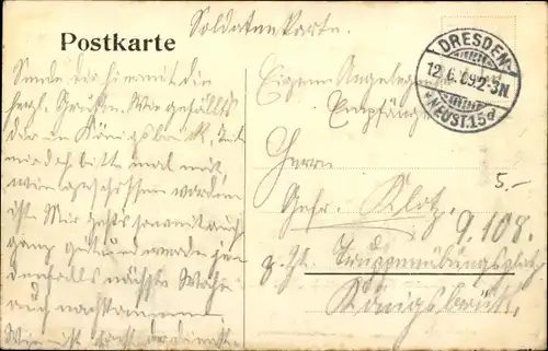 Ak Dresden Neustadt, Kaserne des Schützen- (Füs.) Regiments "Prinz Georg" Nr. 108