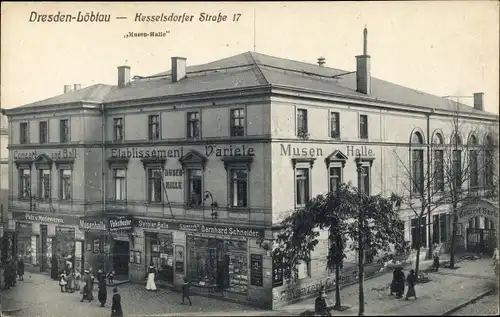 Ak Dresden Südwest Löbtau, Kesselsdorfer Straße 17, Varieté Musen Halle