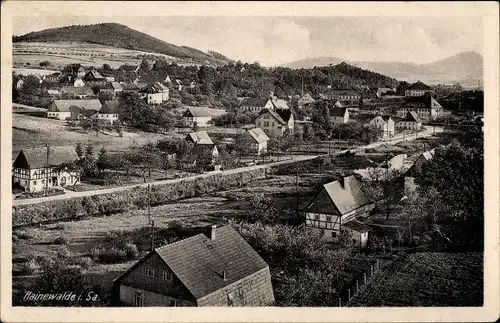 Ak Hainewalde Oberlausitz, Gesamtansicht mit Blick auf Breiteberg und Lausche