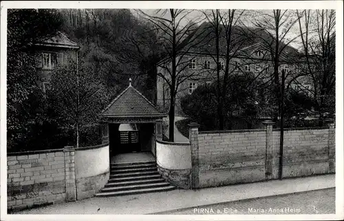 Ak Pirna an der Elbe, Maria Anna Heim