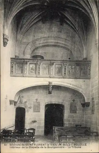 Ak Saint Florent le Vieil Maine et Loire, Bouzillé, Intérieur de la Chapelle de la Bourgonnière