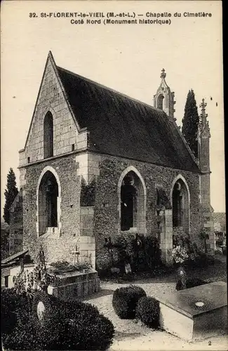 Ak Saint Florent le Vieil Maine et Loire, Chapelle du Cimetière