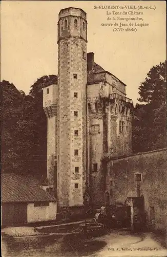 Ak Saint Florent le Vieil Maine et Loire, La Tour du Château de la Bourgonnière