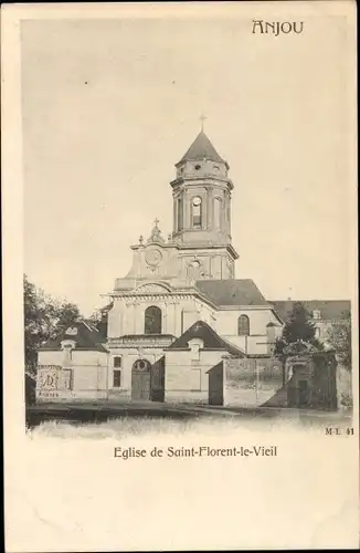 Ak Saint Florent le Vieil Maine et Loire, Église
