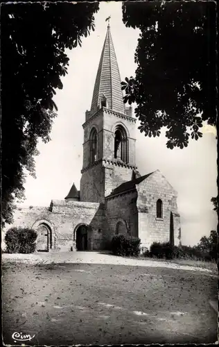 Ak Gennes Maine et Loire, L'Église Saint Eusèbe, Cim