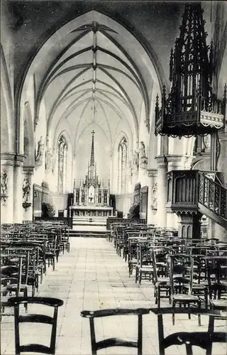 Ak Solre sur Sambre Wallonien Hennegau, L'Eglise, Kirche, Innenansicht