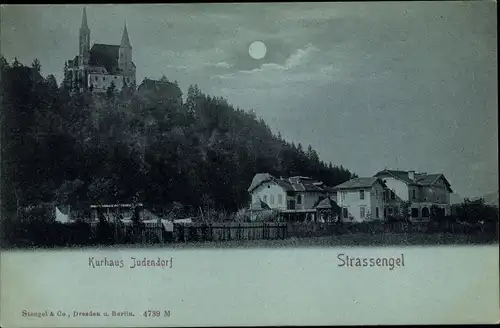 Mondschein Ak Judendorf Straßengel Steiermark, Kurhaus