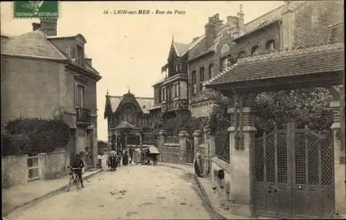 Ak Lion sur Mer Calvados, Rue du Parc