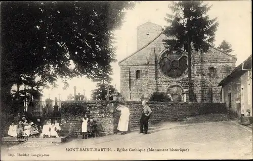 Ak Mont Saint Martin Meurthe et Moselle, Eglise Gothique