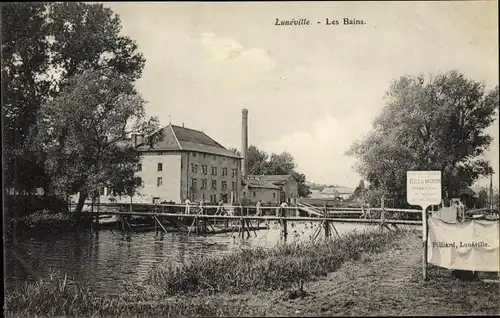Ak Luneville Meurthe et Moselle, Les Bains