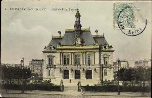 Ak Levallois Perret Hauts de Seine, Hotel de Ville