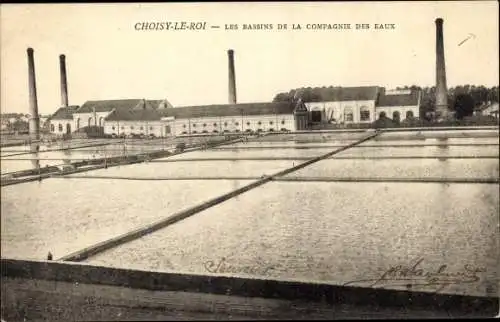 Ak Choisy le Roi Val de Marne, Les Bassins de la Compagnie des Eaux