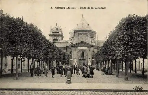 Ak Choisy le Roi Val de Marne, Place de la Concorde