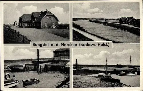 Ak Bongsiel Ockholm in Nordfriesland, Flusspartien, Haus