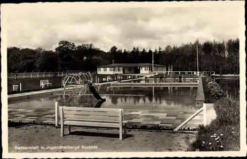 Ak Rastede in Oldenburg, Freibad und Jugendherberge