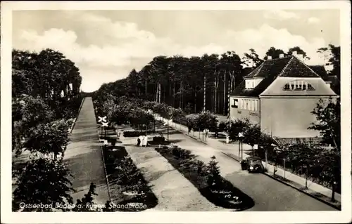 Ak Ostseebad Baabe auf Rügen, Blick in die Strandstraße