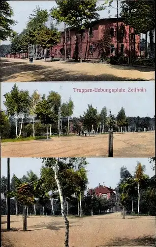 Ak Zeithain in Sachsen, Truppenübungsplatz, Gebäude