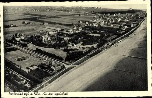 Ak Wyk auf Föhr Nordfriesland, Luftaufnahme