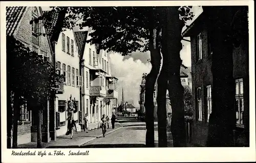 Ak Wyk auf Föhr Nordfriesland, Sandwall