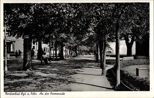 Ak Wyk auf Föhr Nordfriesland, An der Promenade