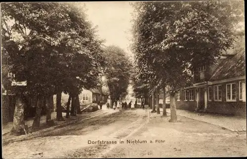 Ak Nieblum Insel Föhr in Nordfriesland, Dorfstraße