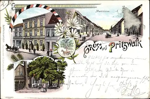 Wappen Litho Pritzwalk in der Prignitz, Marktstraße, Försterhaus in Hainholz