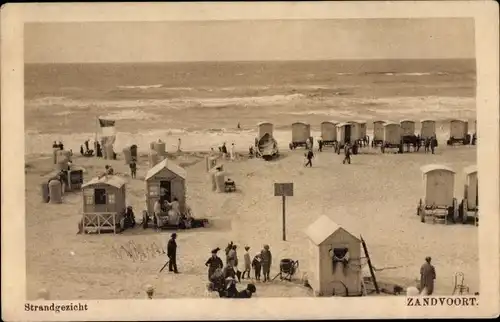 Ak Zandvoort Nordholland Niederlande, Strandgezicht