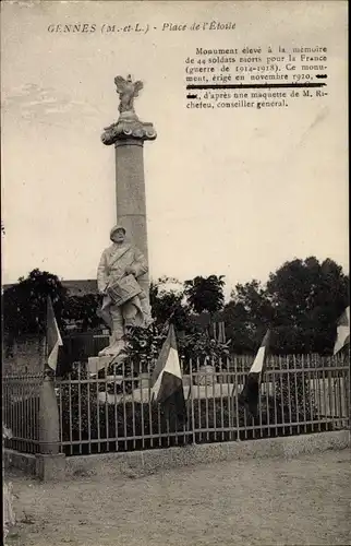 Ak Gennes Maine et Loire, Place de L'Etoile