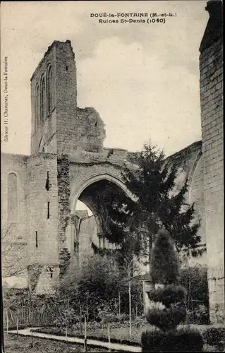 Ak Doué la Fontaine Maine et Loire, Ruines Saint Denis