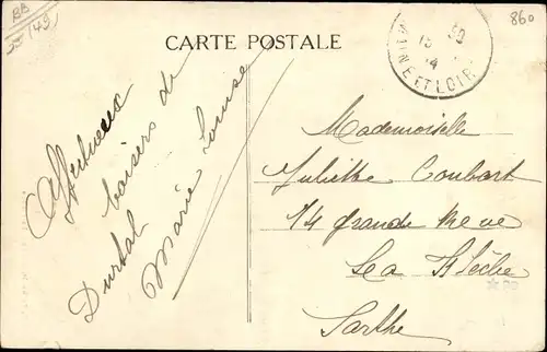 Ak Durtal Maine et Loire, Le Calvaire et l'Église