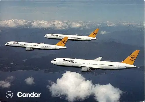 Ak Deutsches Passagierflugzeug, Condor, Boeing 767, B 757