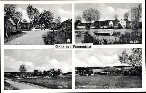 Ak Pommoissel Nahrendorf an der Göhrde Niedersachsen, Dorfpartie, Tangsehl, Nieperfitz, Lüben