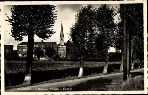 Ak Sonsbeck am Niederrhein, Gerebernus Hospital, Kapelle