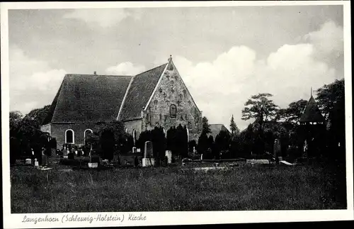 Ak Langenhorn in Nordfriesland, Kirche