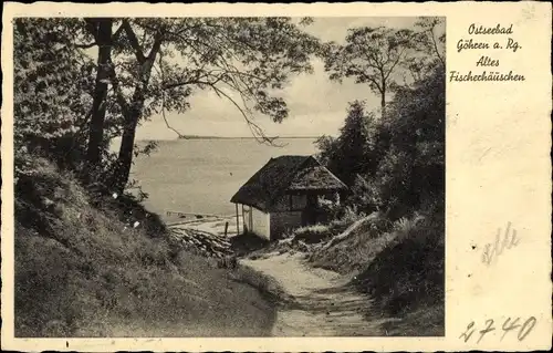 Ak Ostseebad Göhren auf Rügen, Altes Fischerhäuschen