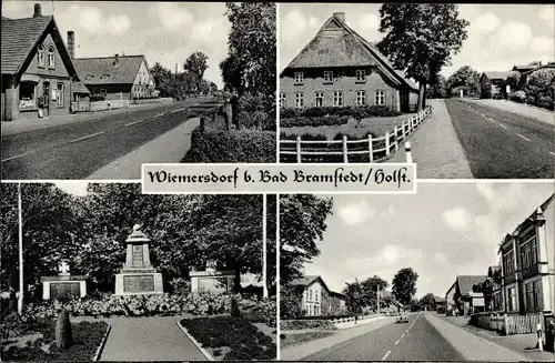 Ak Wiemersdorf in Schleswig Holstein, Geschäftshaus, Ortsansichten, Kriegerdenkmal