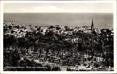 Ak Ostseebad Ahlbeck Heringsdorf Usedom, Blick vom Zierowberg, Kirchturm