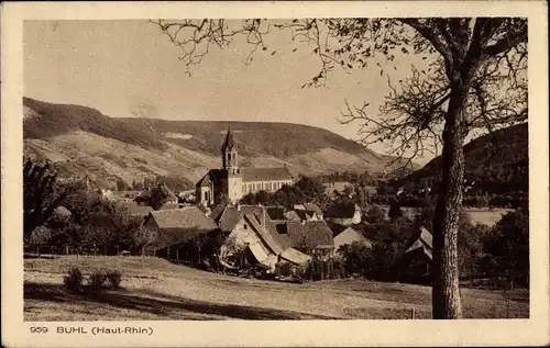 Ak Buhl Bühl Elsass Haut Rhin, Blick auf den Ort