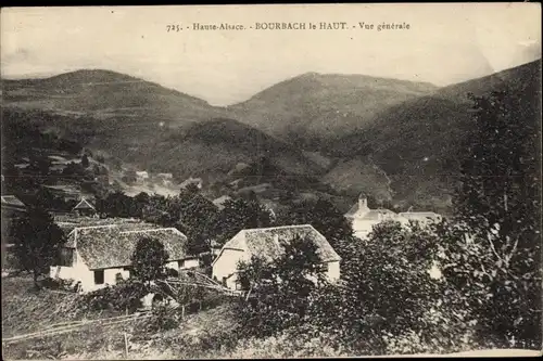 Ak Bourbach le Haut Haut Rhin, Vue generale