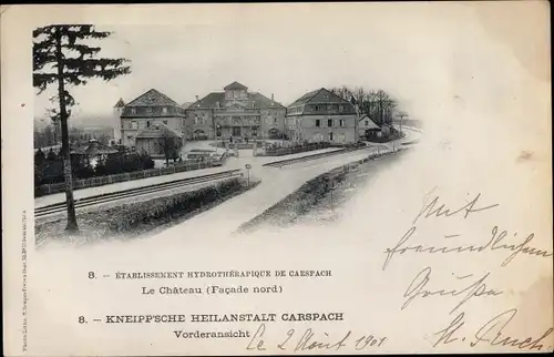 Ak Carspach Haut Rhin, Kneippsche Heilanstalt, Vorderansicht