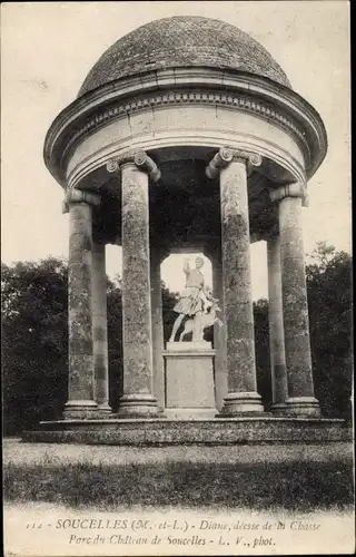 Ak Soucelles Maine et Loire, Diane, Parc du Château