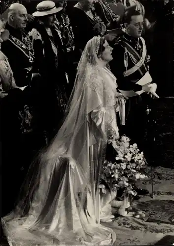 Ak Königin Juliana der Niederlande, Prinz Bernhard, Hochzeit